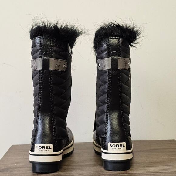 Sorel Youth Waterproof Tofino II Tall Boots Girls Size 1 Black/ Quarry NWT - Picture 7 of 10